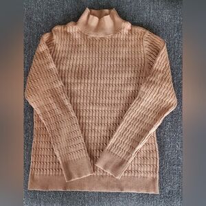 ANNE KLEIN Size Large Gold/Taffy Sweater